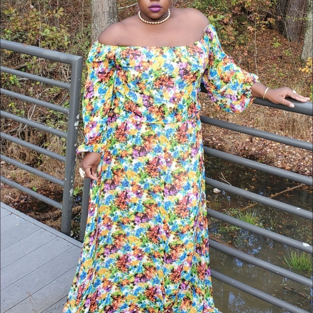 Sexy Diva floral print maxi dress size 2x